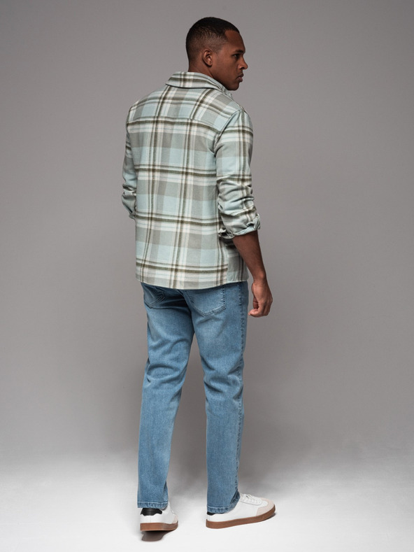 Ombre Clothing Pánske džínsové nohavice STRAIGHT LEG - čierne V1 OM-PADP-0133 Ombre Clothing