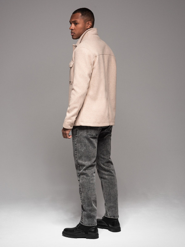 Ombre Clothing Pánske džínsové nohavice STRAIGHT LEG - čierne V1 OM-PADP-0133 Ombre Clothing