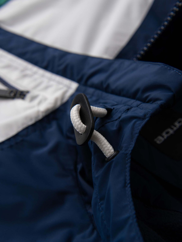 Ombre Clothing Pánska ľahká farebná športová bunda s fleecom zelená Ombre Oblečenie