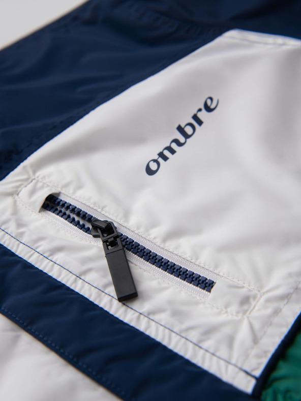 Ombre Clothing Pánska ľahká farebná športová bunda s fleecom zelená Ombre Oblečenie