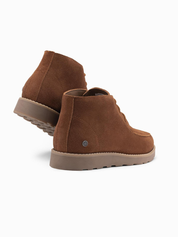 Ombre Clothing Pánske semišové členkové topánky s hrubou podrážkou hnedé Ombre Oblečenie