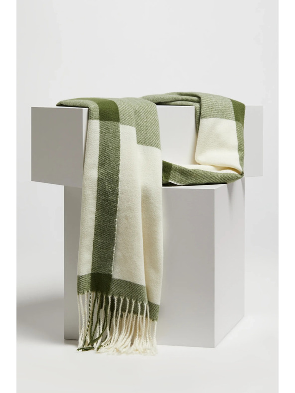 Moodo Bielo-zelená dámska šatka Moodo