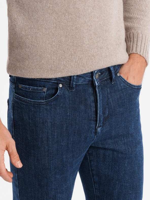 Ombre Clothing Pánske klasické sprané džínsy REGULAR FIT modré ombré Oblečenie