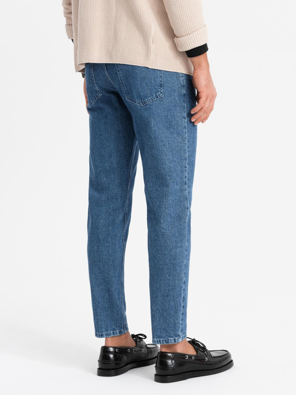 Ombre Clothing Pánske klasické sprané džínsy REGULAR FIT modré ombré Oblečenie