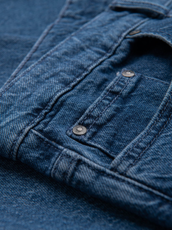 Ombre Clothing Pánske klasické sprané džínsy REGULAR FIT modré ombré Oblečenie