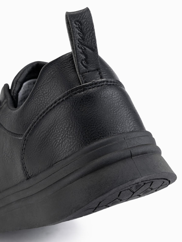 Ombre Clothing Unisex pánske ležérne topánky z eko nubuku čierne Ombre Oblečenie