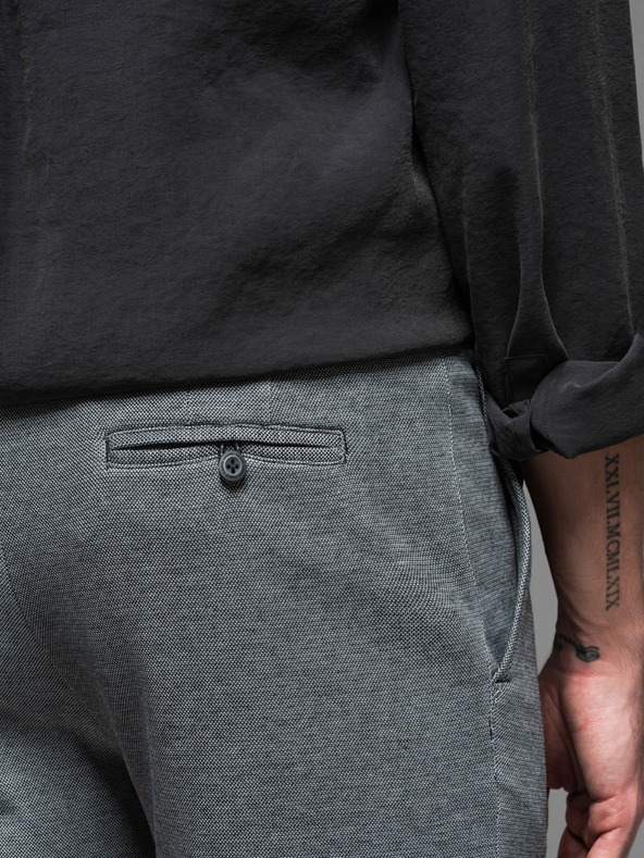 Ombre Clothing Pánske bavlnené teplákové šortky BASIC šedé Oblečenie Ombre