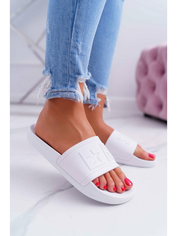 BIG STAR SHOES Dámske módne papuče Big Star - biele