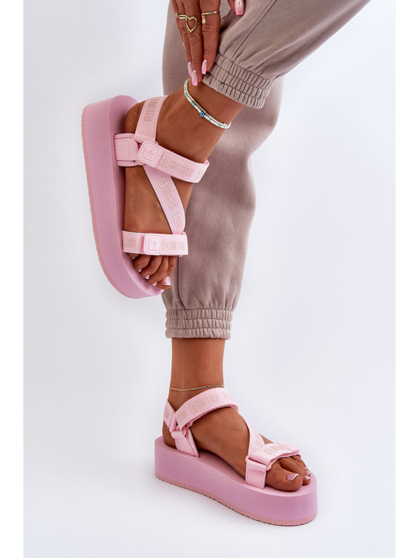 BIG STAR SHOES Dámske sandále na platforme Big Star ružové