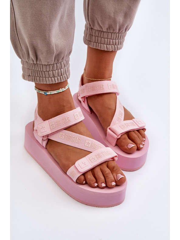BIG STAR SHOES Dámske sandále na platforme Big Star ružové