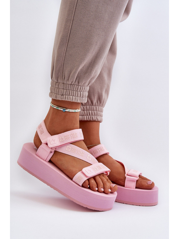 BIG STAR SHOES Dámske sandále na platforme Big Star ružové