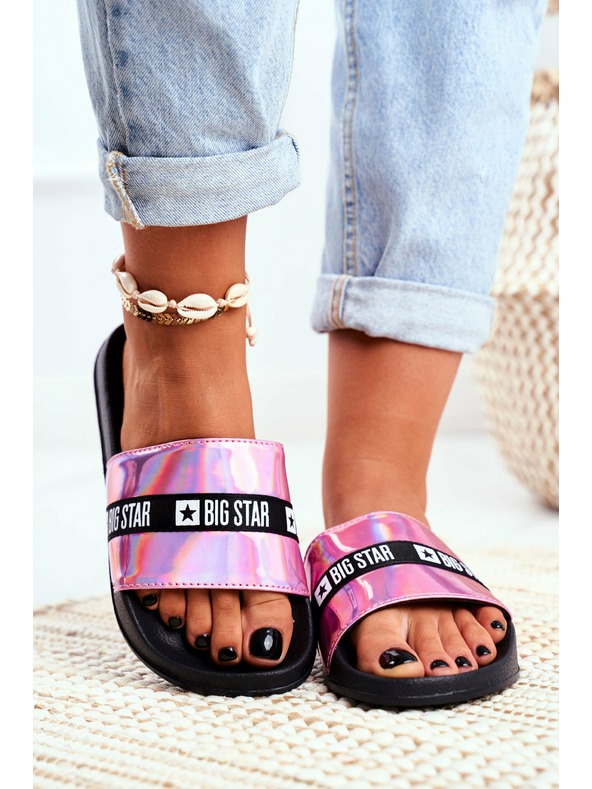 BIG STAR SHOES Dámske módne papuče Big Star - ružové