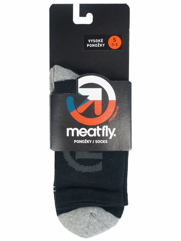Meatfly Meatfly ponožky Long Bike Black | Čierna | Veľkosť