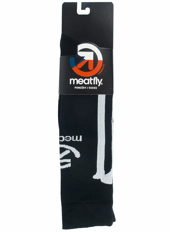 Meatfly Meatfly ponožky Bones Long Black | Biela | Veľkosť
