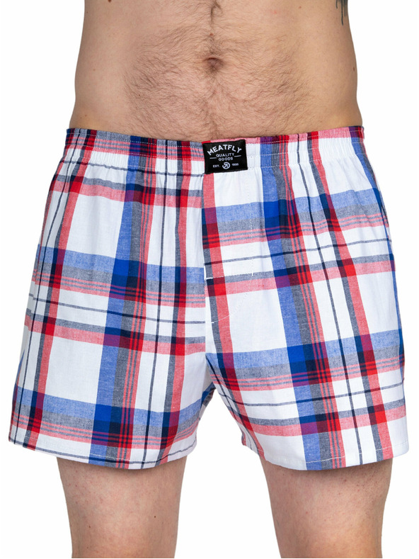 Meatfly Meatfly pánske boxerky Doug White Red / Blue