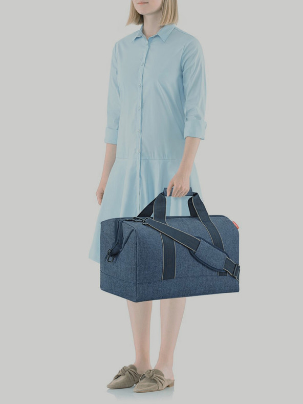 Reisenthel Tmavo modrá cestovná taška Reisenthel Allrounder L Herringbone Dark Blue