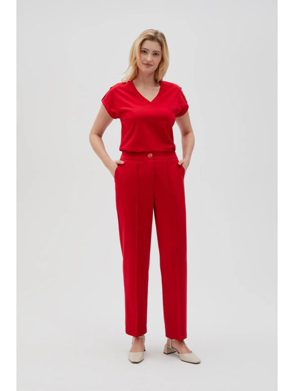 Moodo Dámske nohavice červené Moodo