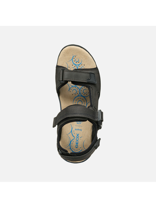 Geox Tmavohnedé pánske sandále Geox Spherica EC5