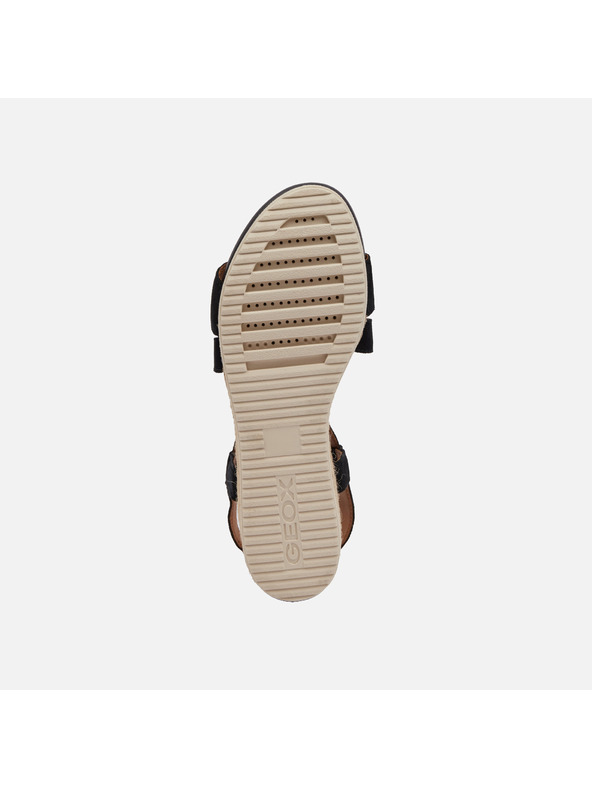 Geox Čierne dámske sandále Geox Ischia Corda