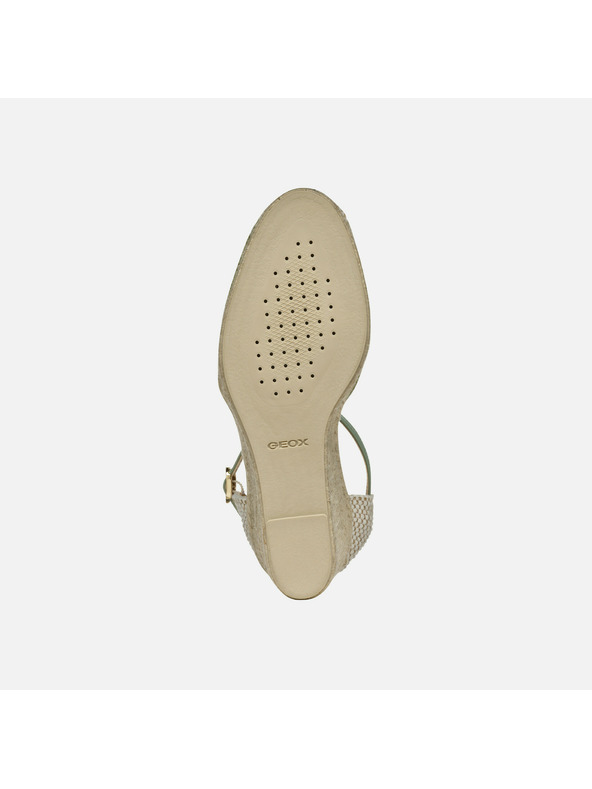 Geox Svetlozelené dámske nízke sandále Geox Gelsa