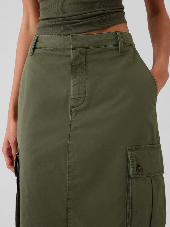 GAP Midi sukňa s vreckami Utility Cargo GAP