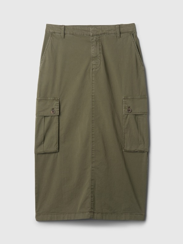 GAP Midi sukňa s vreckami Utility Cargo GAP