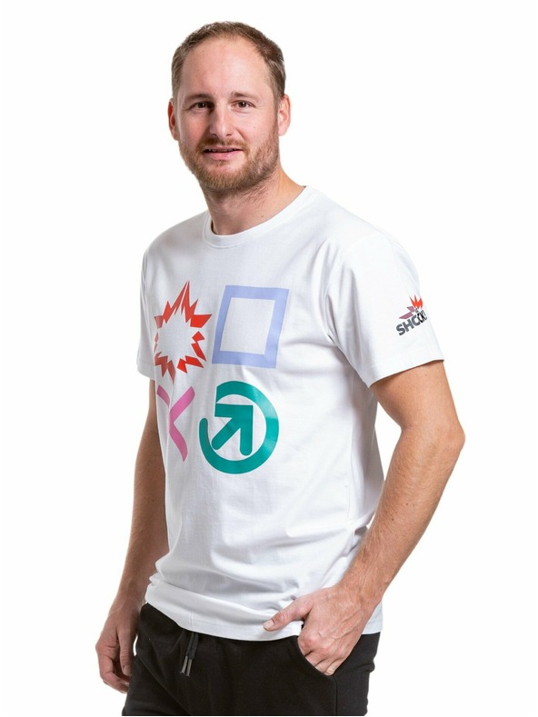 Meatfly Meatfly pánske tričko Big Shock Gameon White | Biela | Veľkosť