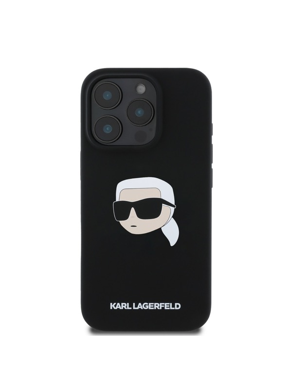 Karl Lagerfeld Karl Lagerfeld Liquid Silicone Karl Head MagSafe Zadný Kryt pre iPhone 16 Pro Black