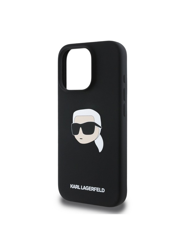 Karl Lagerfeld Karl Lagerfeld Liquid Silicone Karl Head MagSafe Zadný Kryt pre iPhone 16 Pro Black