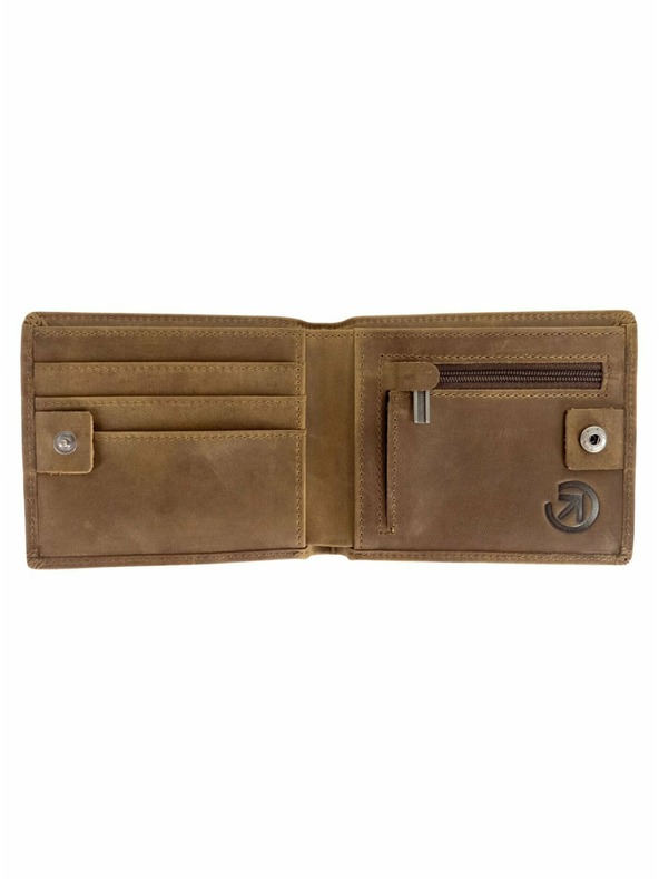 Meatfly Meatfly kožená peňaženka Eliot Premium Oak | Hnedá | Veľkosť