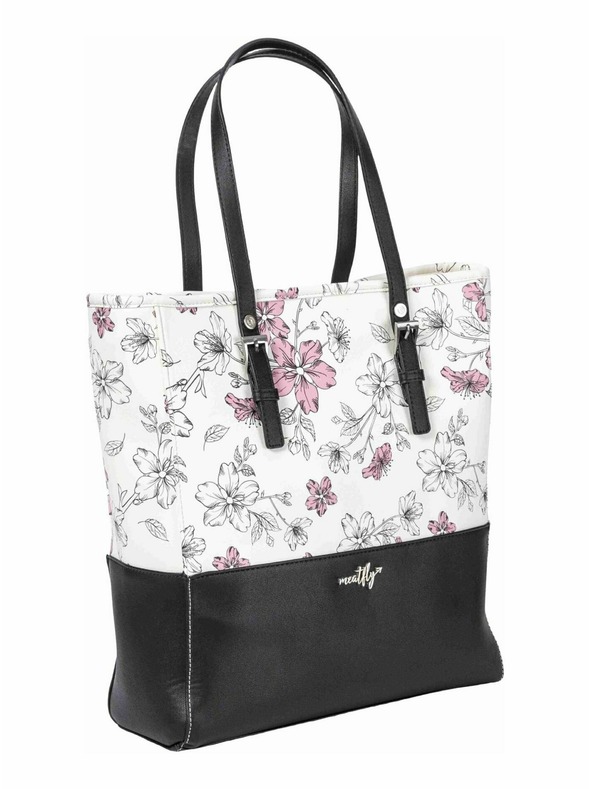 Meatfly Meatfly kabelka Slima Blossom White | Biela | Objem 12 L