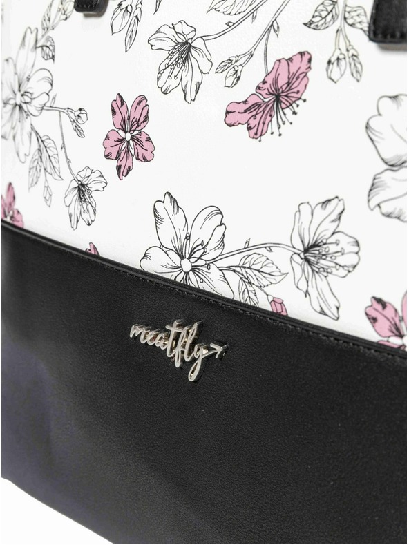 Meatfly Meatfly kabelka Slima Blossom White | Biela | Objem 12 L