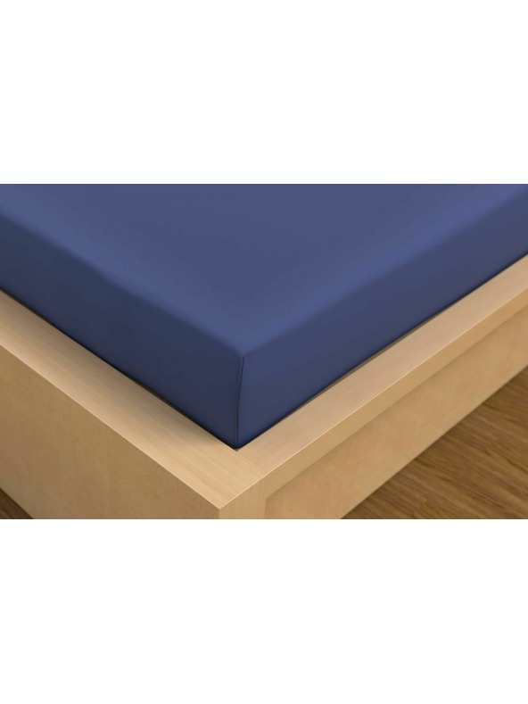 Kvalitex Saténové prestieradlo Luxury Collection 220x200cm tmavomodré Kvalitex