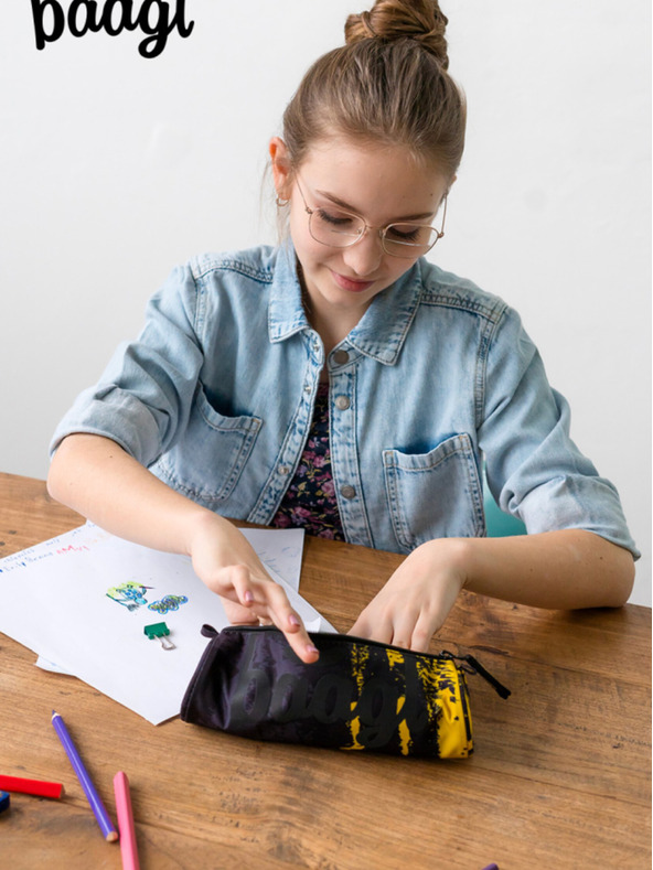 BAAGL  Šedý študentský kufrík Baagl Dune