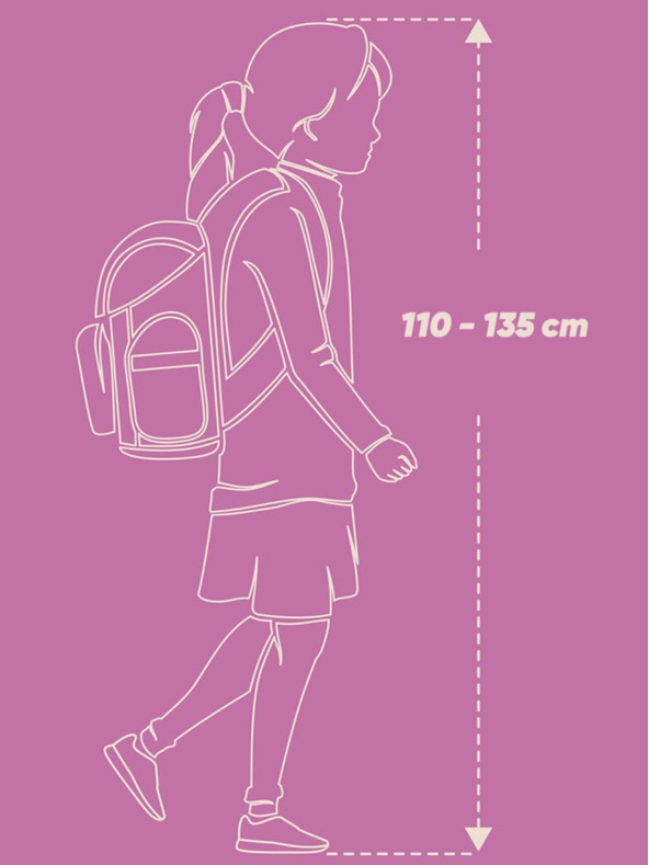 BAAGL  Fialová školská taška Ergo Baagl Kôň