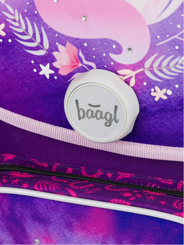 BAAGL  Fialová školská taška Ergo Baagl Kôň