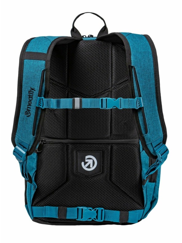 Meatfly Meatfly batoh Basejumper Petrol Heather / Black 22 L | Modrá | Objem 22 L