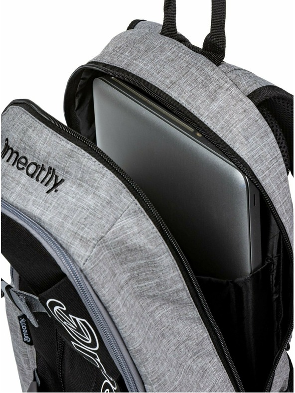 Meatfly Meatfly batoh Basejumper Grey Heather / Black 22 L | Čierna | Objem 22 L
