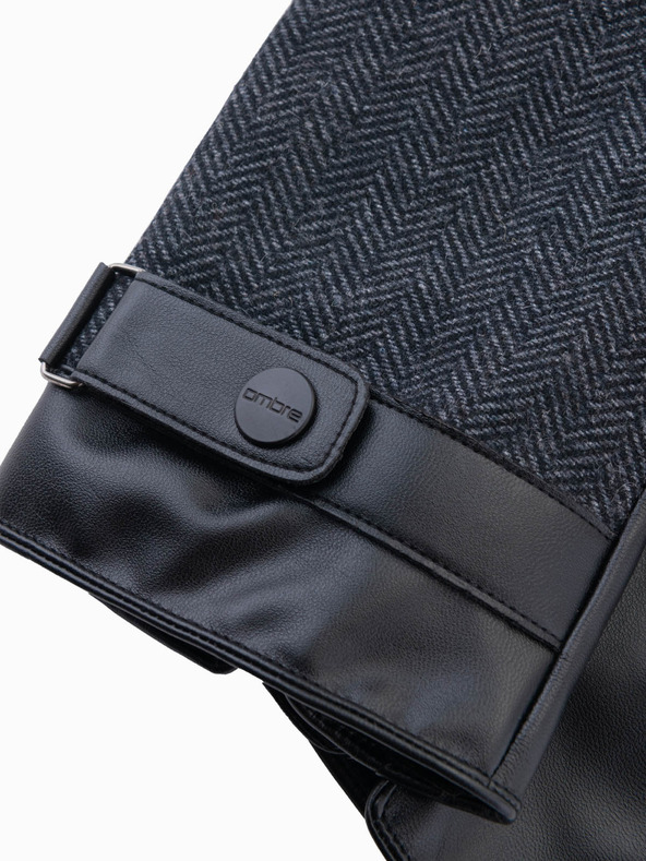 Ombre Clothing Pánske elegantné rukavice s prímesou vlny Ombre Clothing
