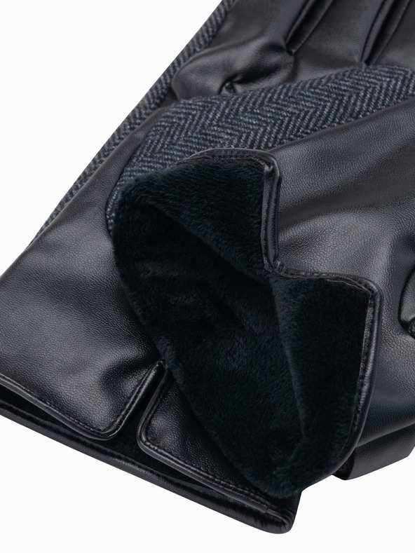 Ombre Clothing Pánske elegantné rukavice s prímesou vlny Ombre Clothing