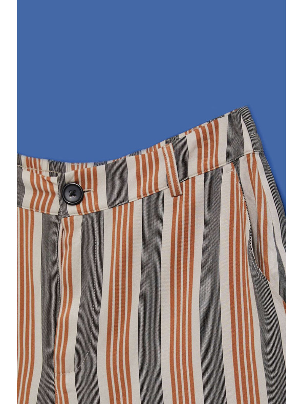 Moodo Gray-brown women's striped shorts Moodo