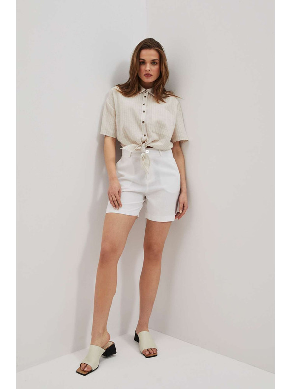 Moodo Biele dámske šortky Moodo