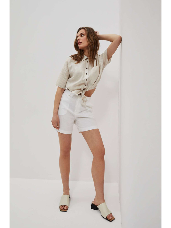 Moodo Biele dámske šortky Moodo