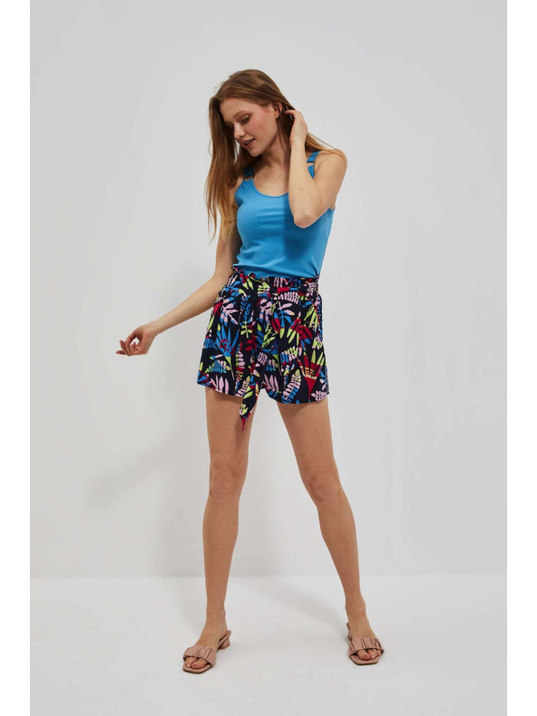 Moodo Dark blue women's patterned shorts Moodo