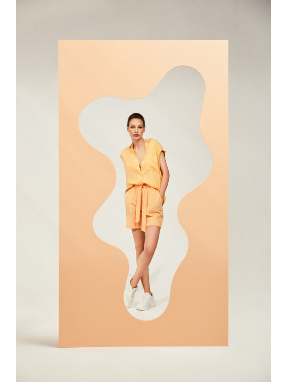 Moodo Oranžové dámske šortky Moodo