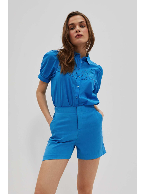 Moodo Modré dámske šortky Moodo