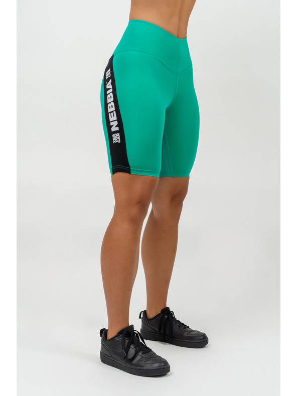 Nebbia Cyklistické šortky s vysokým pásom ICONIC 238 XS,zelená