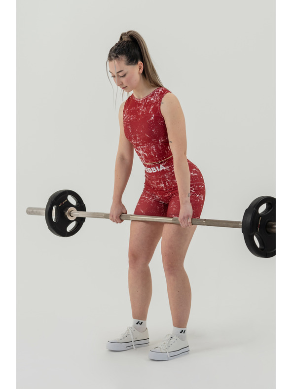 Nebbia Legínové šortky s vysokým pásom 5" HAMMIES 615 XS,red