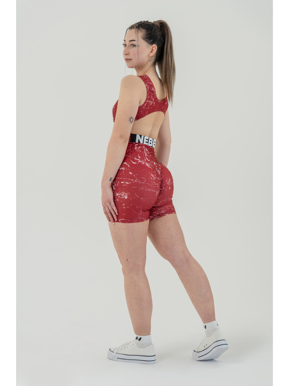 Nebbia Legínové šortky s vysokým pásom 5" HAMMIES 615 XS,red