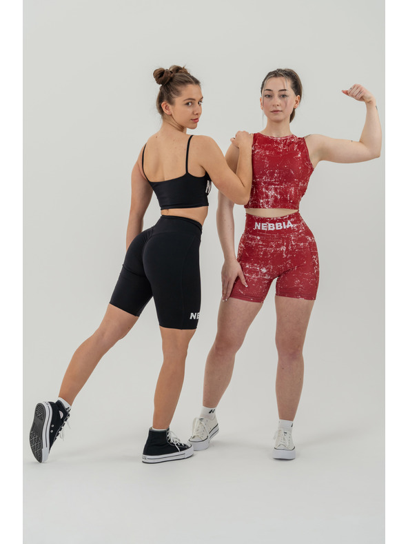 Nebbia Legínové šortky s vysokým pásom 5" HAMMIES 615 XS,red